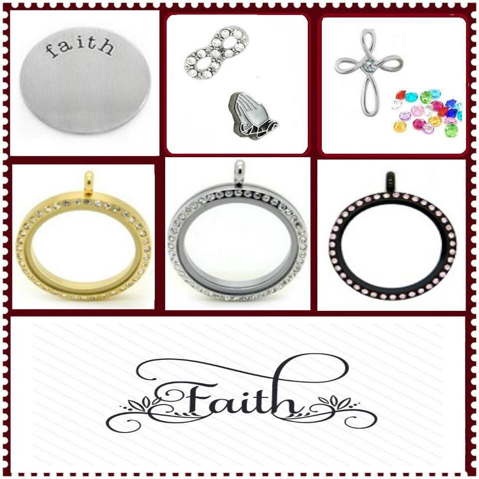 FAITH PRE-DESIGNED FLOATING LOCKET SET