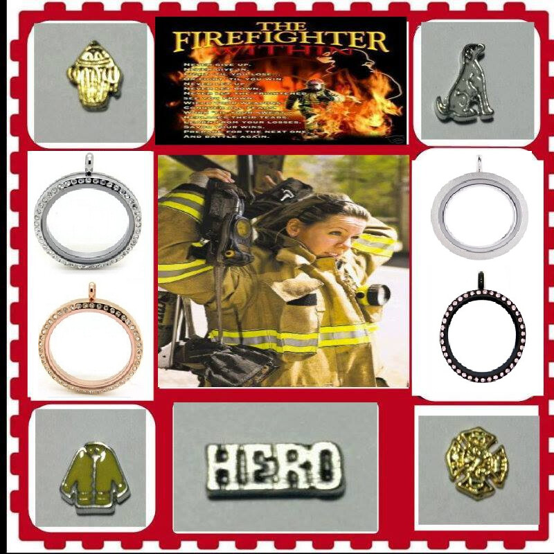 FIREFIGHTER PRE-DESIGNED FLOATING LOCKET SET