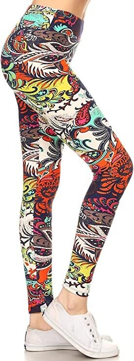 PLUS SIZED YOGA LEGGINGS - COLOR EXPLOSION
