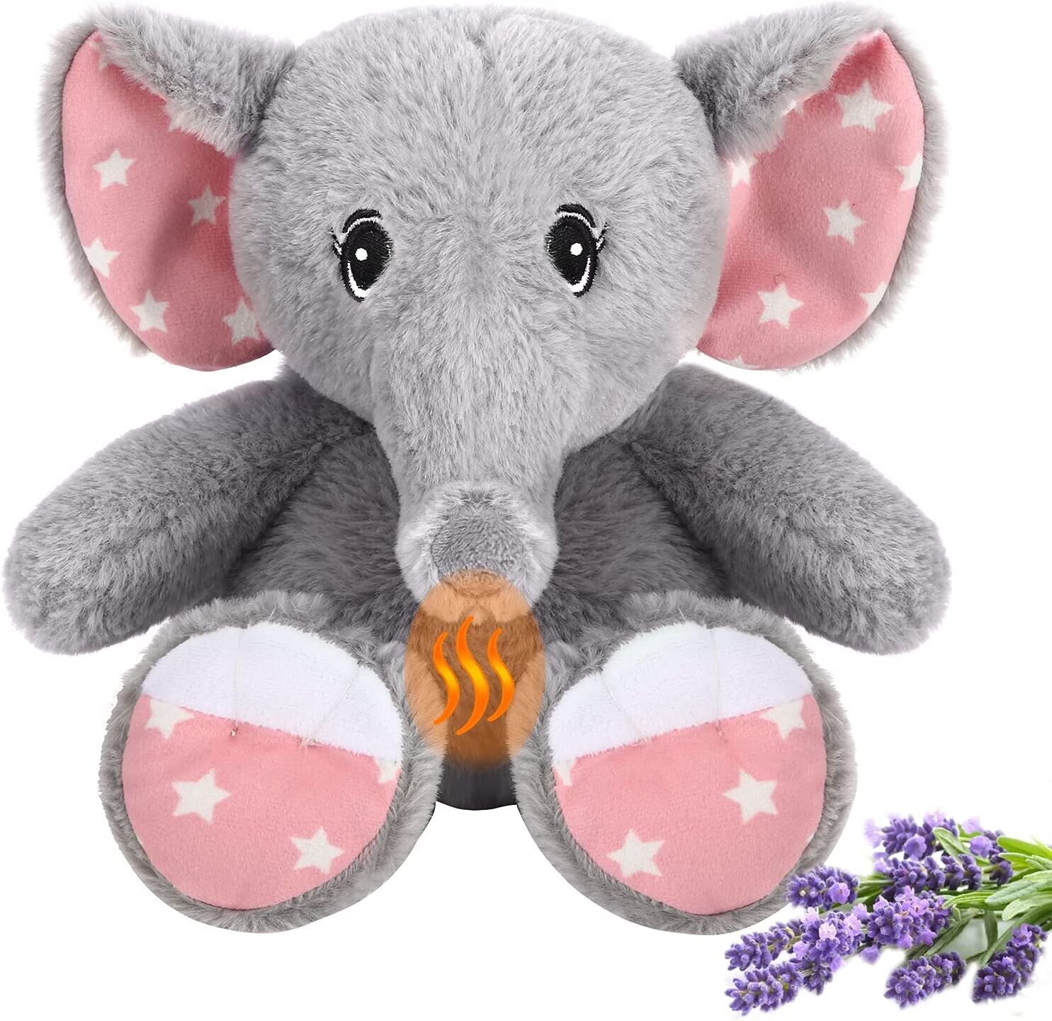 Microwavable Elephant Stuffed Animal with Lavender Scent Aromatherapy - 12&quot;