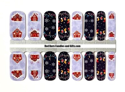 GINGERBREAD HOUSE NAIL WRAPS