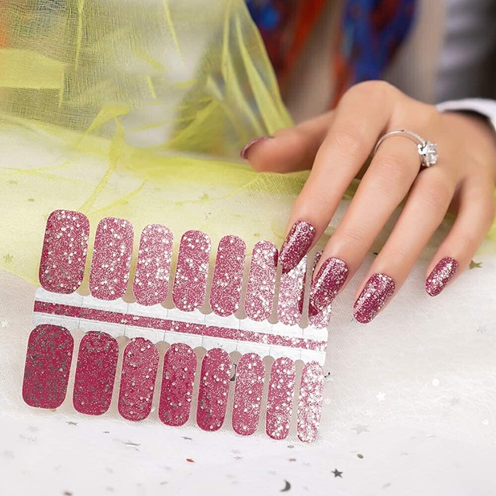 NAIL WRAPS- MAUVE GLITTER
