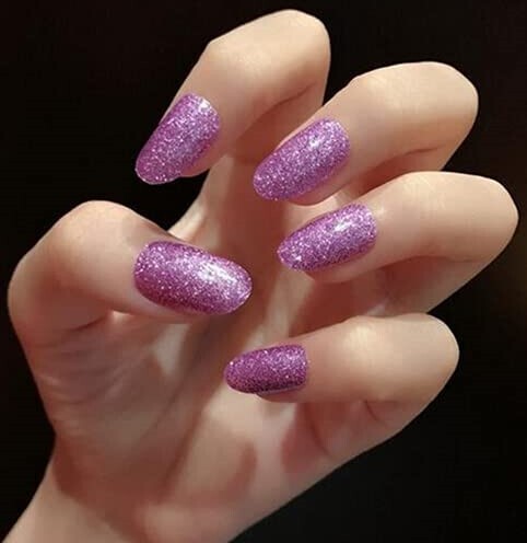 NAIL WRAPS- LAVENDER GLITTER