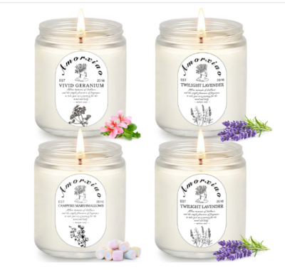 4 PACK SCENTED CANDLES GIFT SET
