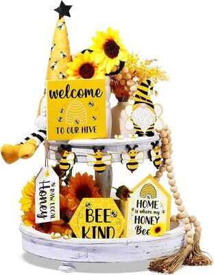Tiered Tray Decor Set - 7 Pieces BEE GNOME