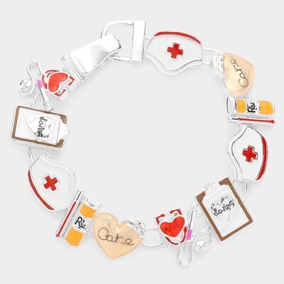 Nurse Theme Link Magnetic Bracelet