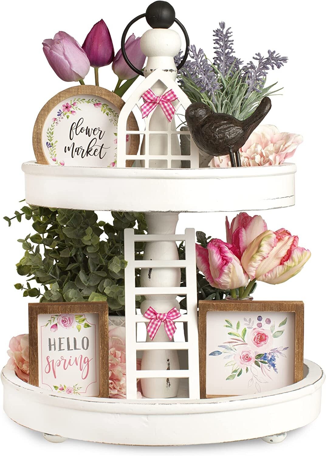 TIERED TRAY DECOR SET 21 Pieces ALL YEAR ROUND SET