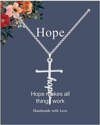 Cross Necklace - HOPE Silver