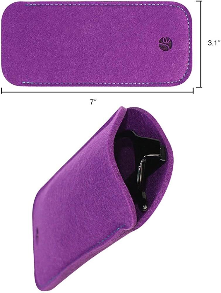 Felt Slip In Eyeglasses Case - PURPLE