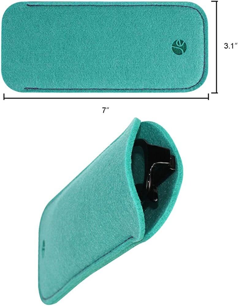 Felt Slip In Eyeglasses Case -TEAL
