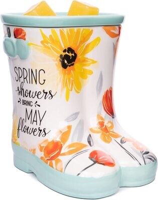 Tabletop Warmer - SPRING SHOWERS BOOTS