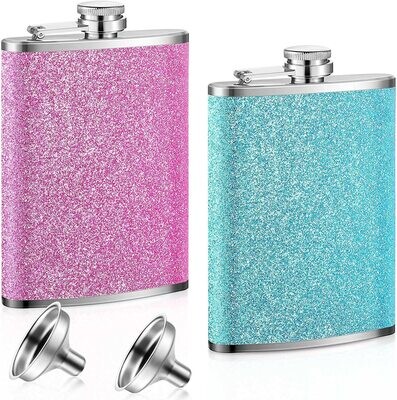 GLITTER FLASK - PINK OR TEAL