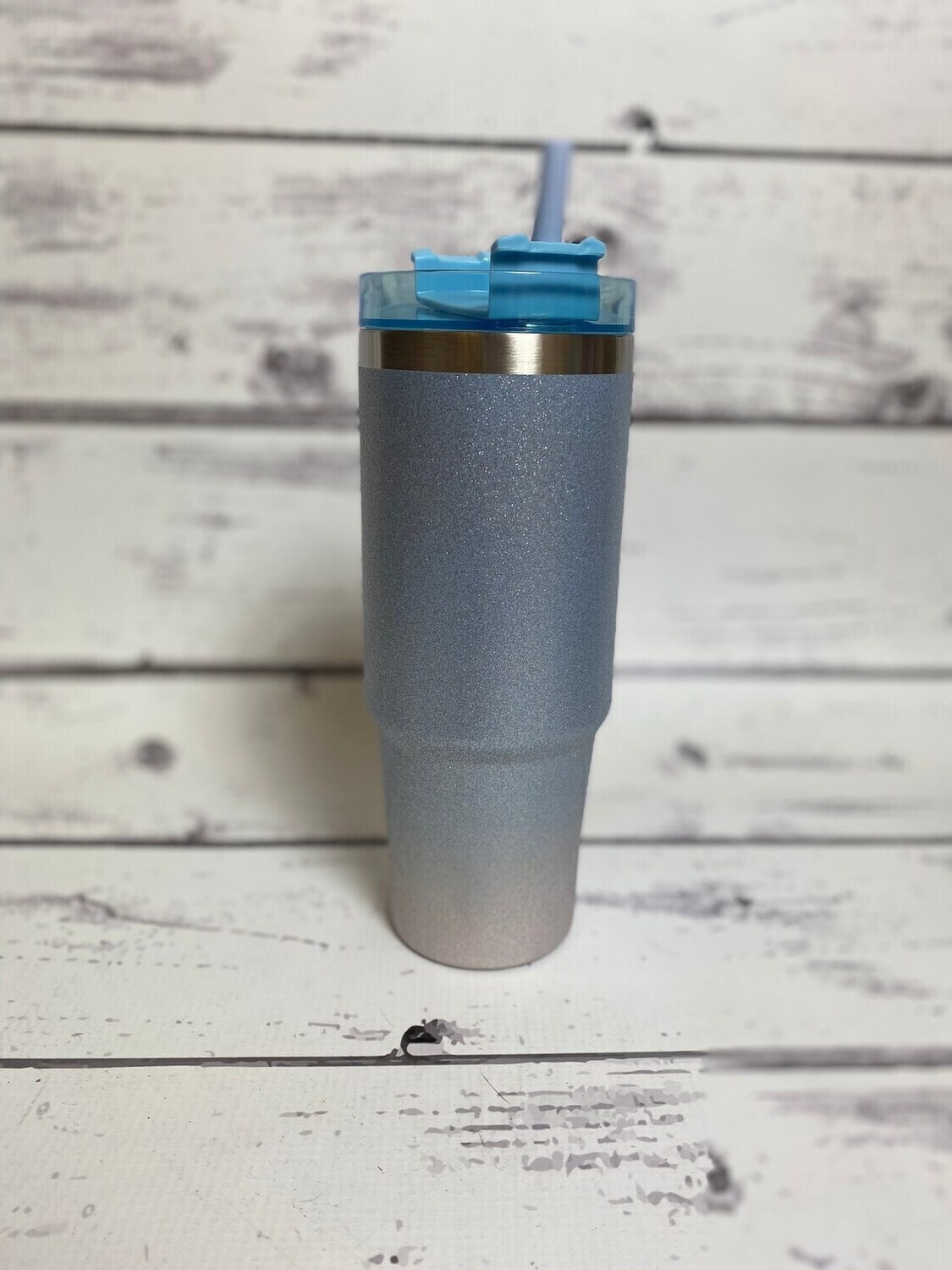 30 Ounce Glitter Ombre Tumbler - BLUE