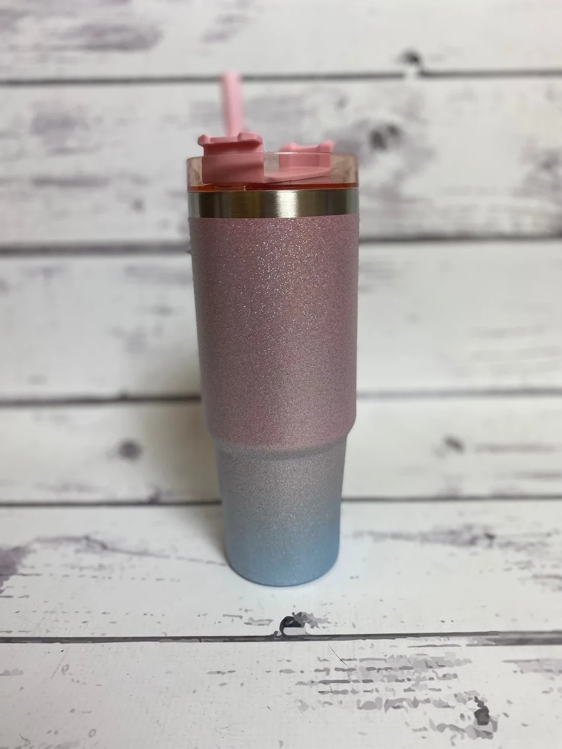 30 Ounce Glitter Ombre Tumbler - PINK
