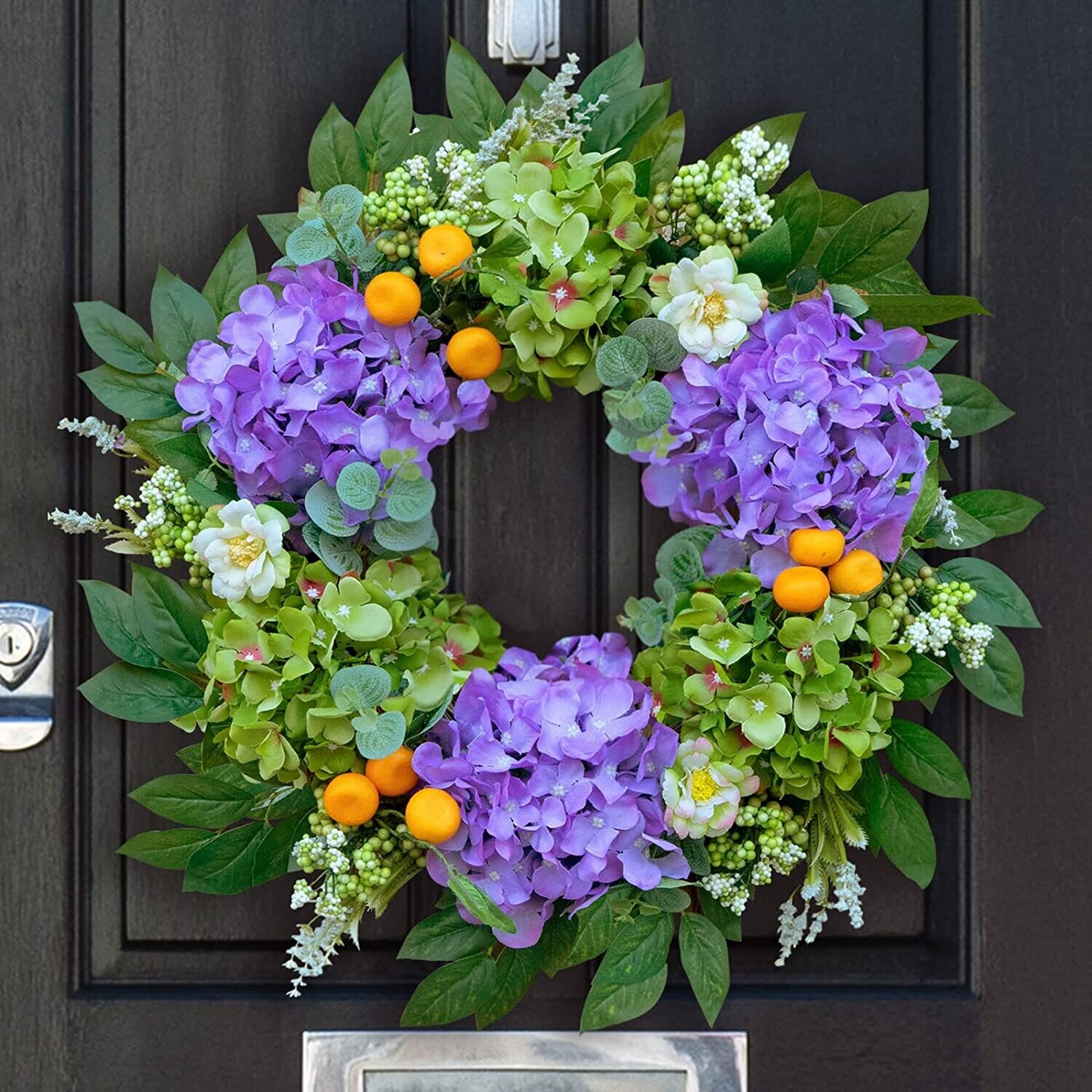 20'' Spring Door Wreath - HYDRANGEA