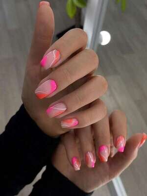 PRESS ON NAILS - NEON WAVE