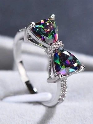 CZ STONE RING - Butterfly Bowknot Ring