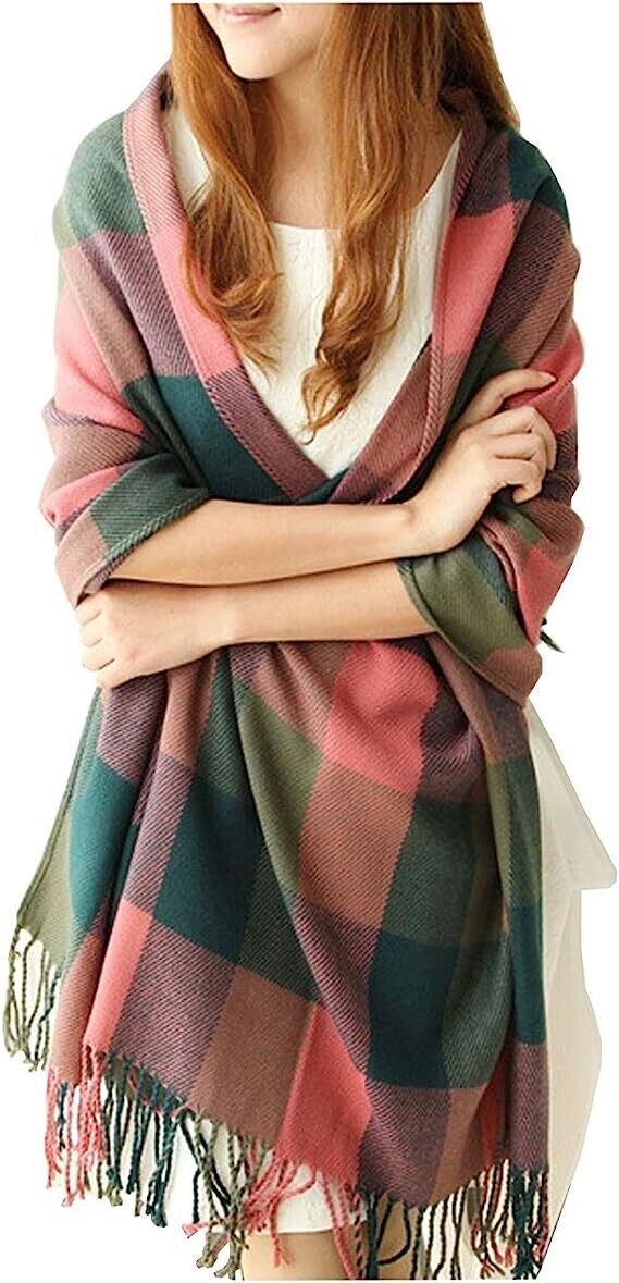 PLAID BLANKET SCARF - MULTICOLOR