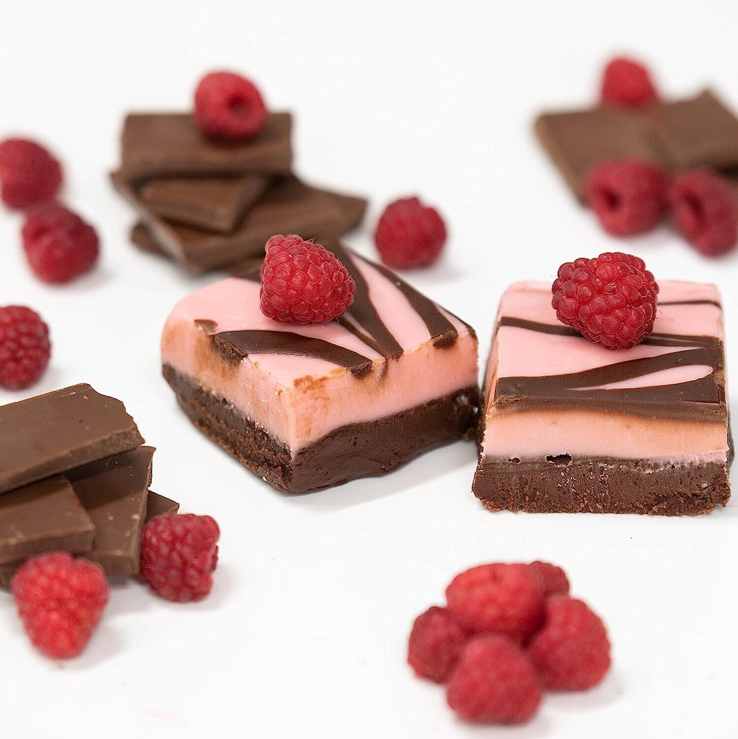 Half Pound Package Artisan Fudge - RASPBERRY CHOCOLATE SWIRL