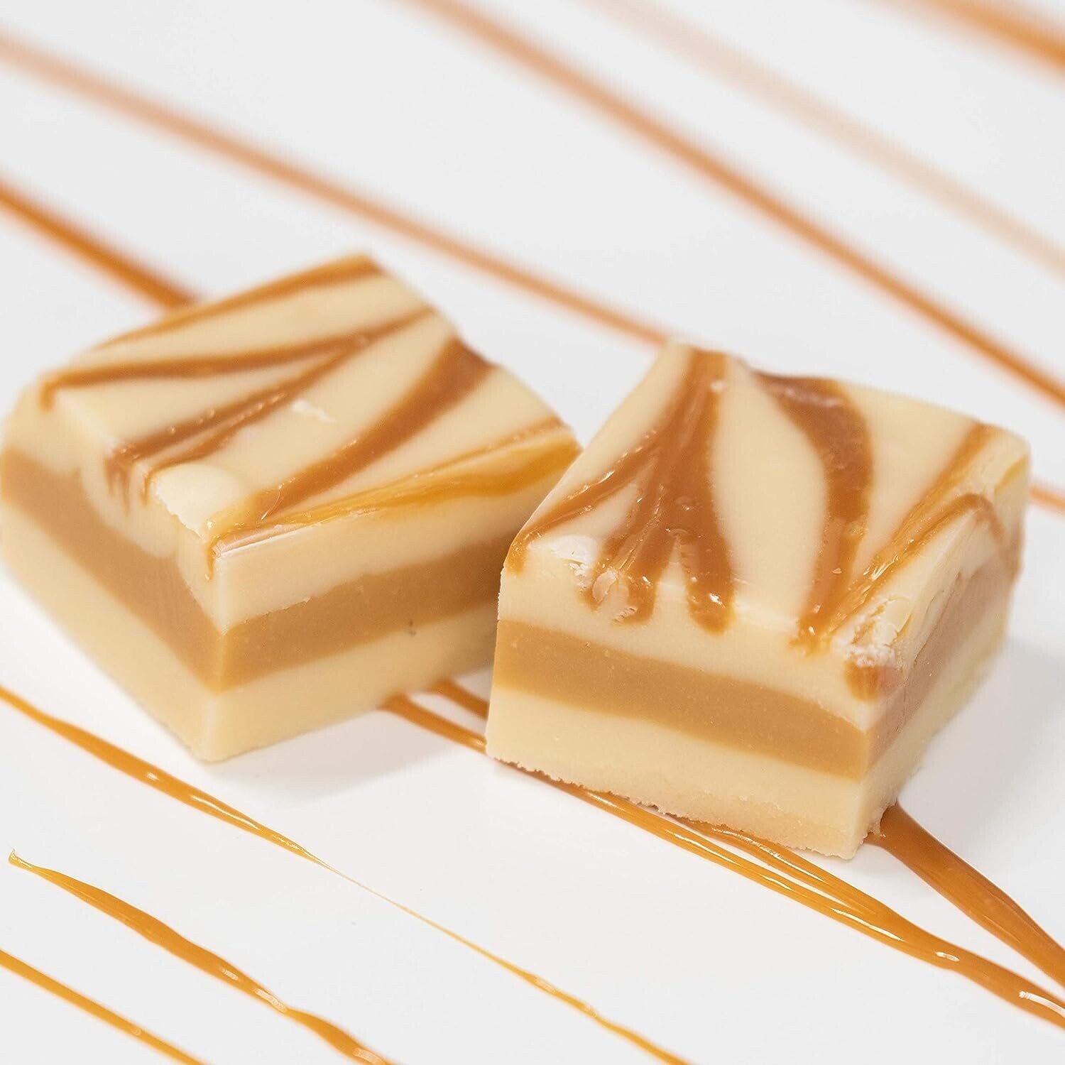 Half Pound Package Artisan Fudge - CARAMEL VANILLA SWIRL