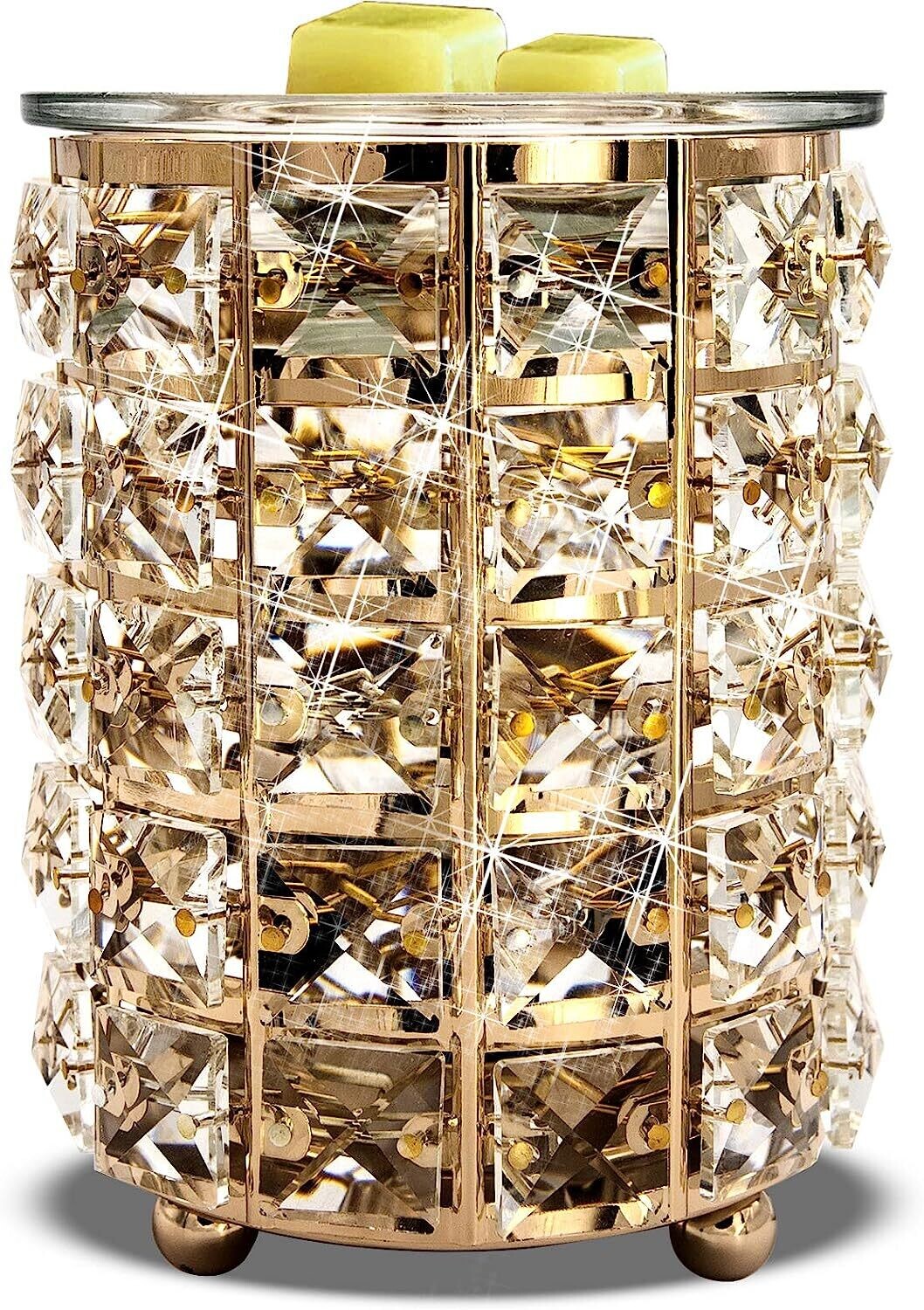 Tabletop Warmer - WROUGHT IRON CRYSTAL - GOLD