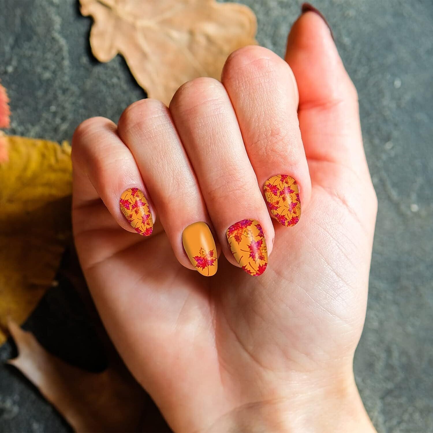 FALL LEAVES NAIL WRAPS