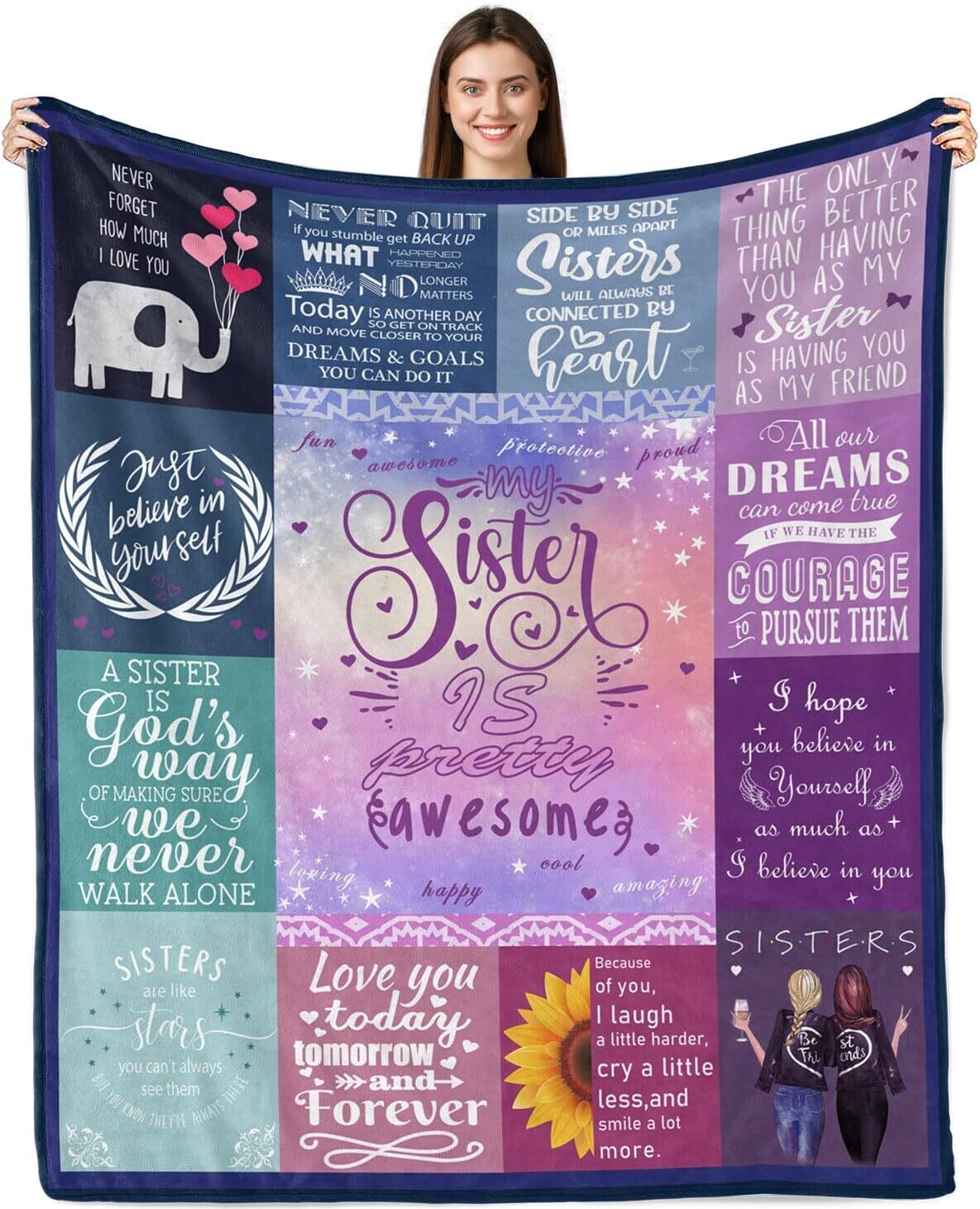 Cozy Soft Flannel Throw - TO SISTER