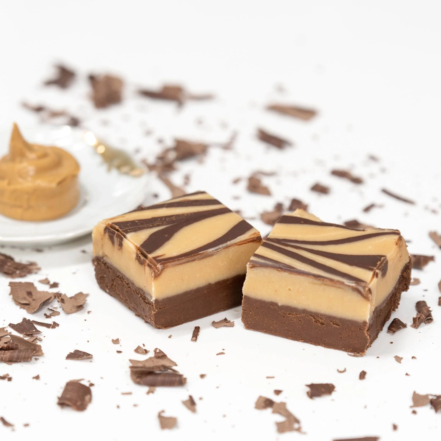 Half Pound Package Artisan Fudge - PEANUT BUTTER CHOCOLATE