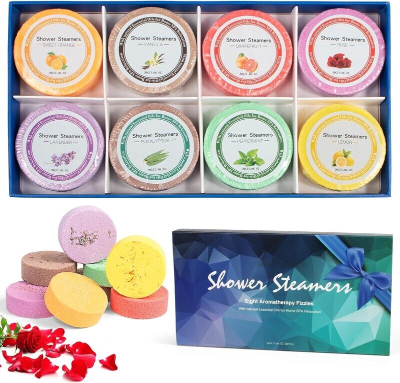 8PCS Unique Scented Shower Bombs - Various Scents