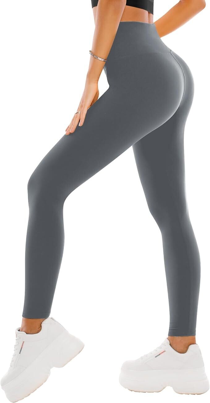 SOLID COLOR LEGGINGS - GREY