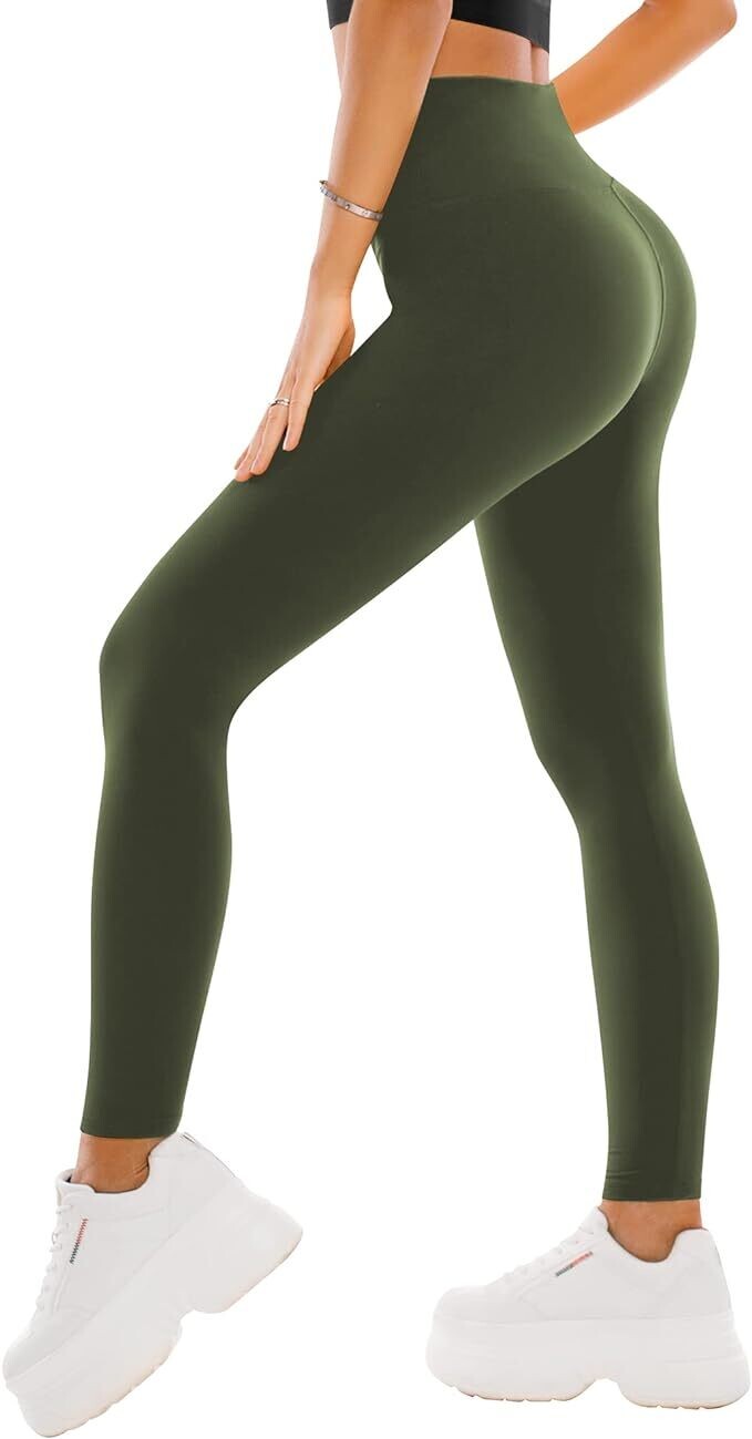 SOLID COLOR LEGGINGS - OLIVE