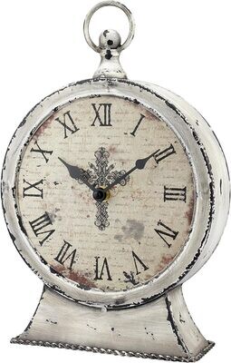 Decorative Battery Operated Table Top Clock with Roman Numerals