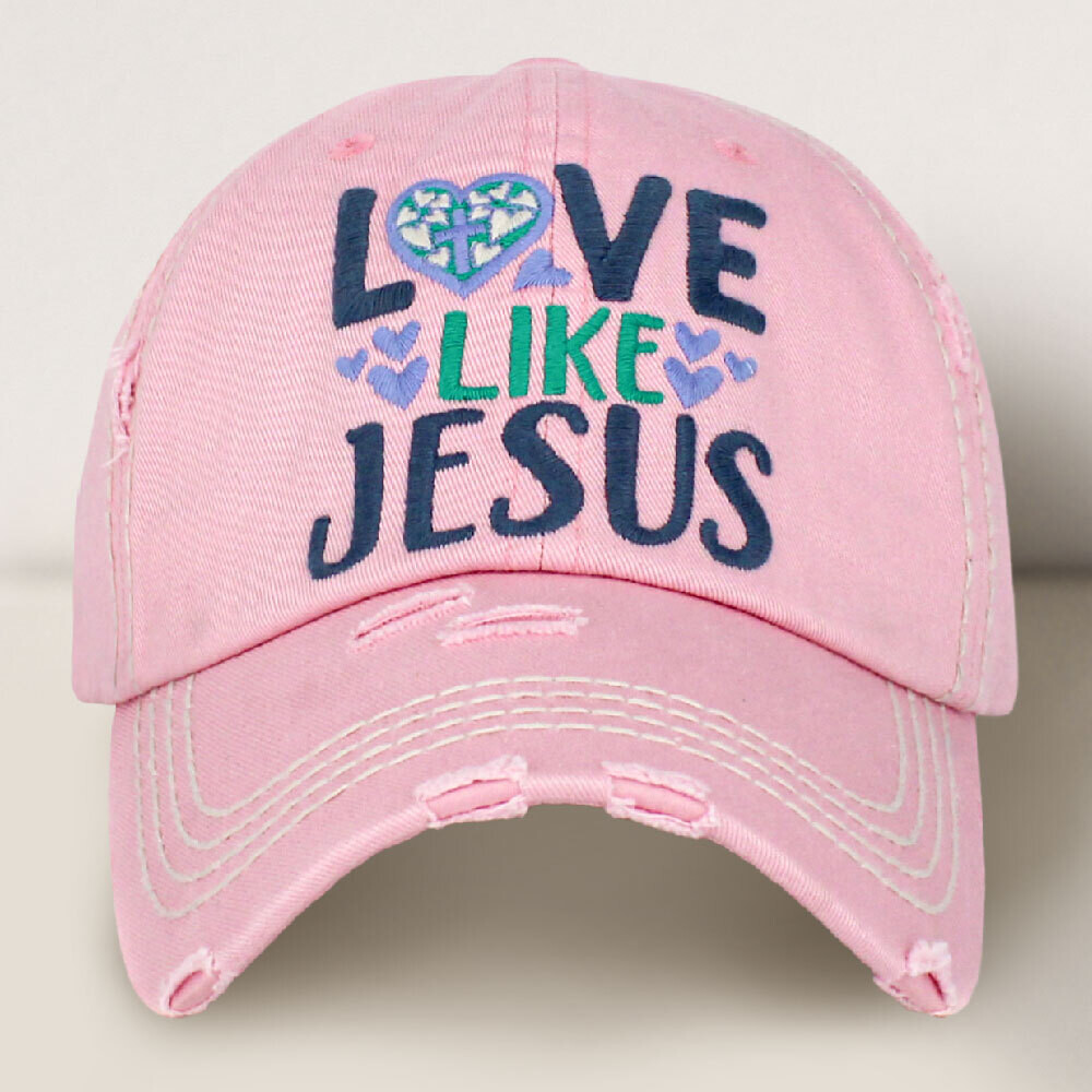 LOVE LIKE JESUS Vintage Baseball Cap - PINK