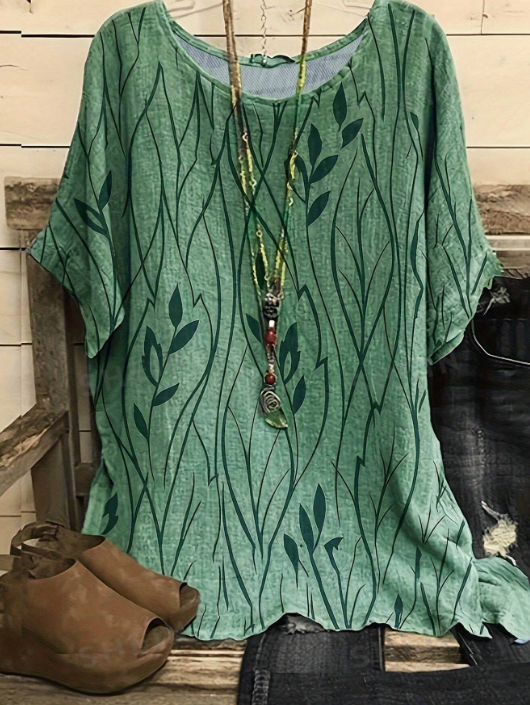 Plus Floral Print Loose Top