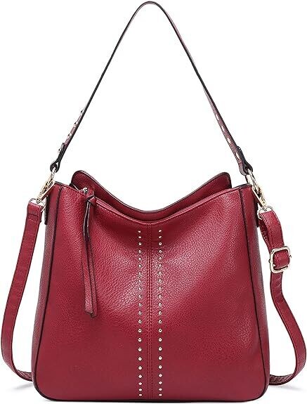 ​Montana West Hobo Bag - BURGUNDY