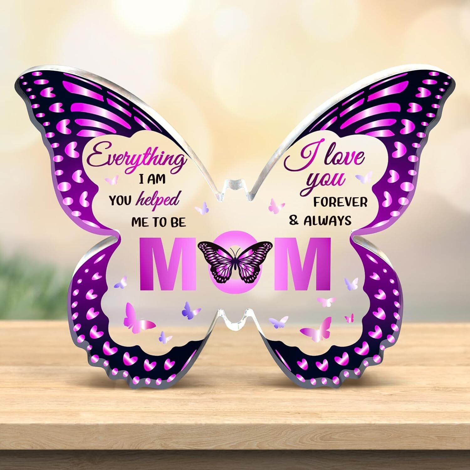 Butterfly-Shaped Acrylic Keepsake Gift for Mom