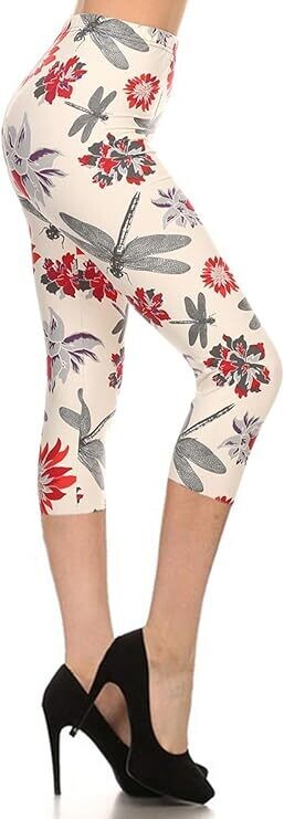 CAPRI LEGGINGS - DRAGONFLY GARDEN