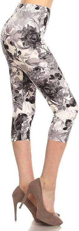 CAPRI LEGGINGS - GRY FLORAL