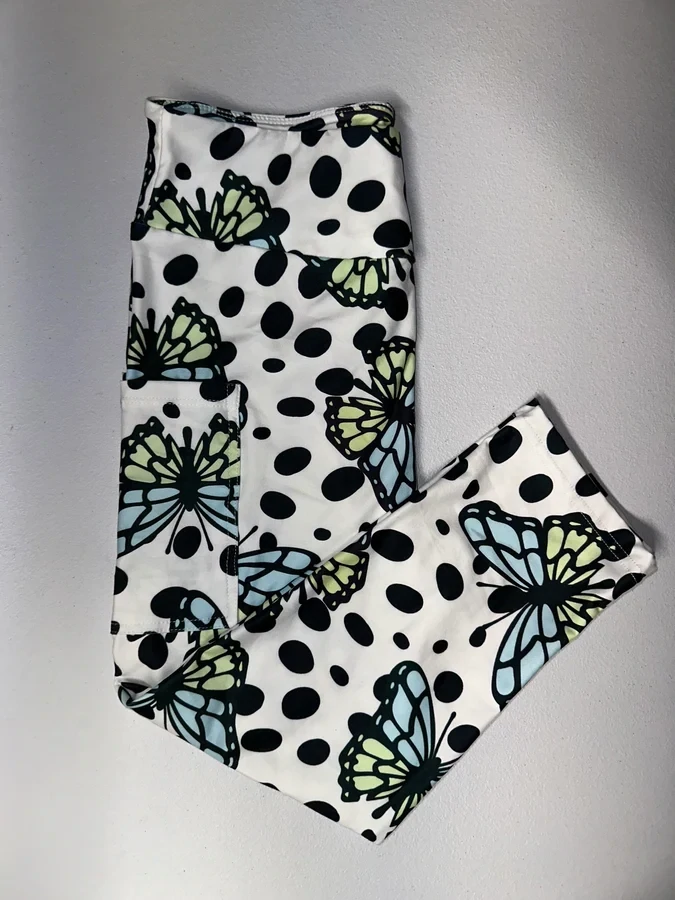 CAPRI LEGGINGS -    BUTTERFLY DOTS WITH POCKETS