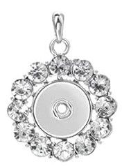 SNAP NECKLACE BASE W/CHAIN - CRYSTAL FLOWER