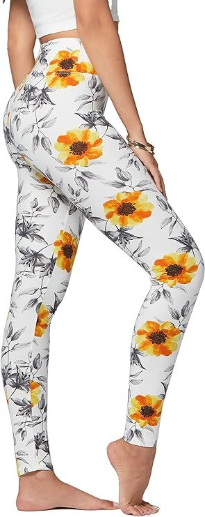 HIGH WAIST STYLE LEGGINGS - BLOOMING PATTERN