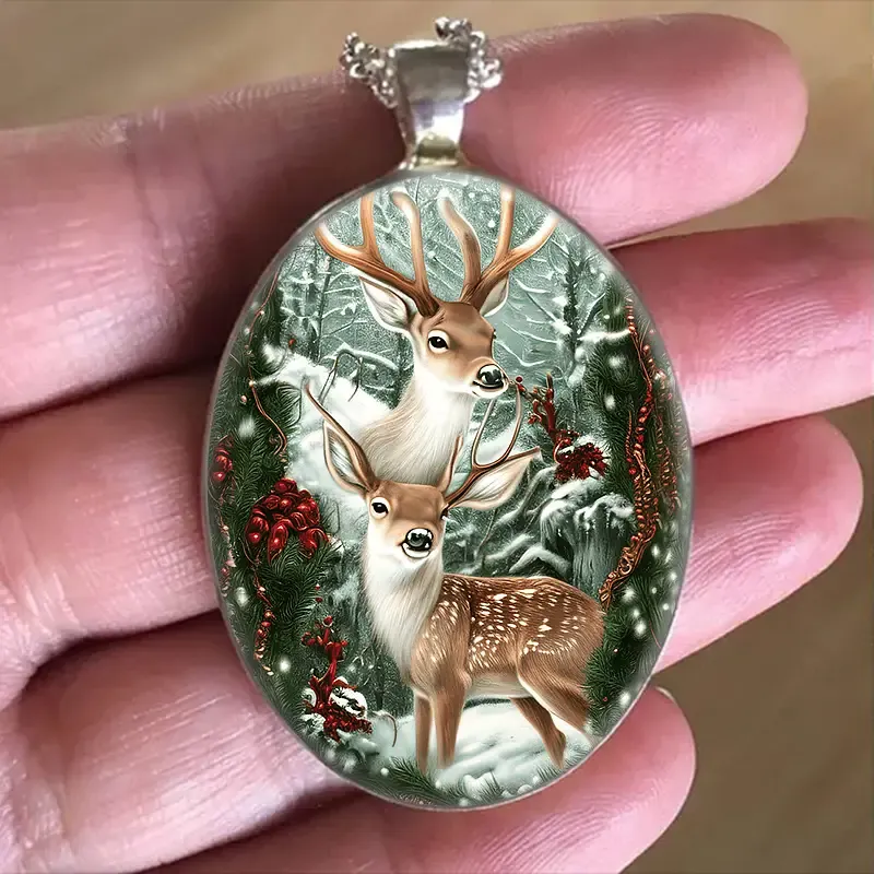 CABACHON NECKLACE with CHAIN - FORREST FRIENDS
