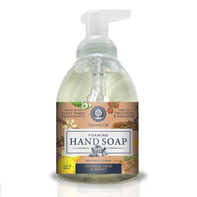FOAMING HAND SOAP 10 ounces - OATMEAL MILK &amp; HONEY