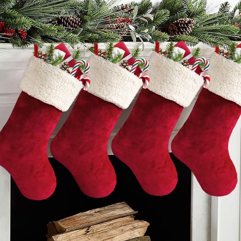 Christmas Stockings 4 Pack - 17 Inch