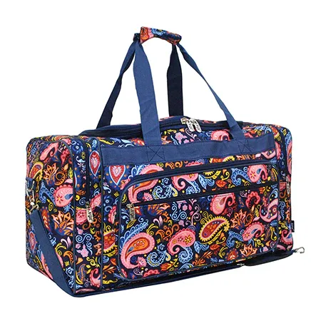 Pastel Floral NGIL Canvas 23&quot; Duffle Bag - PAISLEY
