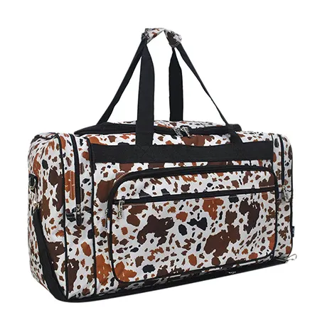 Pastel Floral NGIL Canvas 23&quot; Duffle Bag - BROWN COW