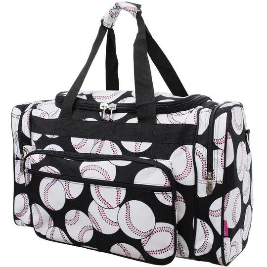 Pastel Floral NGIL Canvas 23&quot; Duffle Bag - BASEBALL