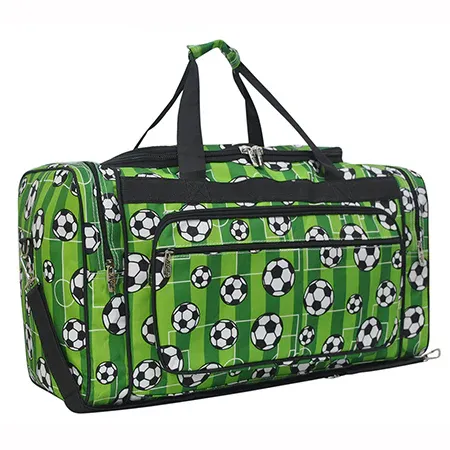 Pastel Floral NGIL Canvas 23&quot; Duffle Bag - SOCCER