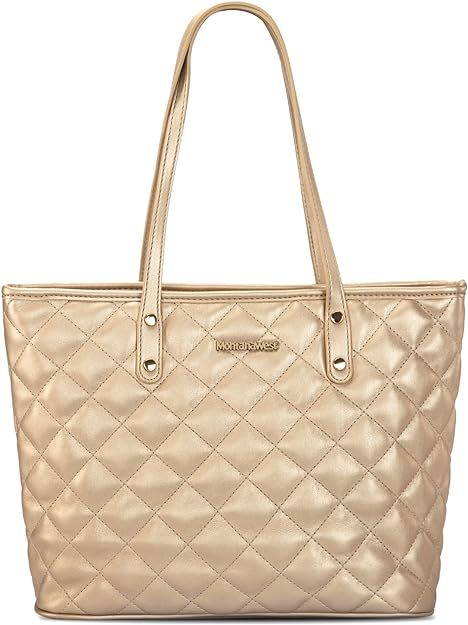 Montana West Quilted Handbag - GOLD