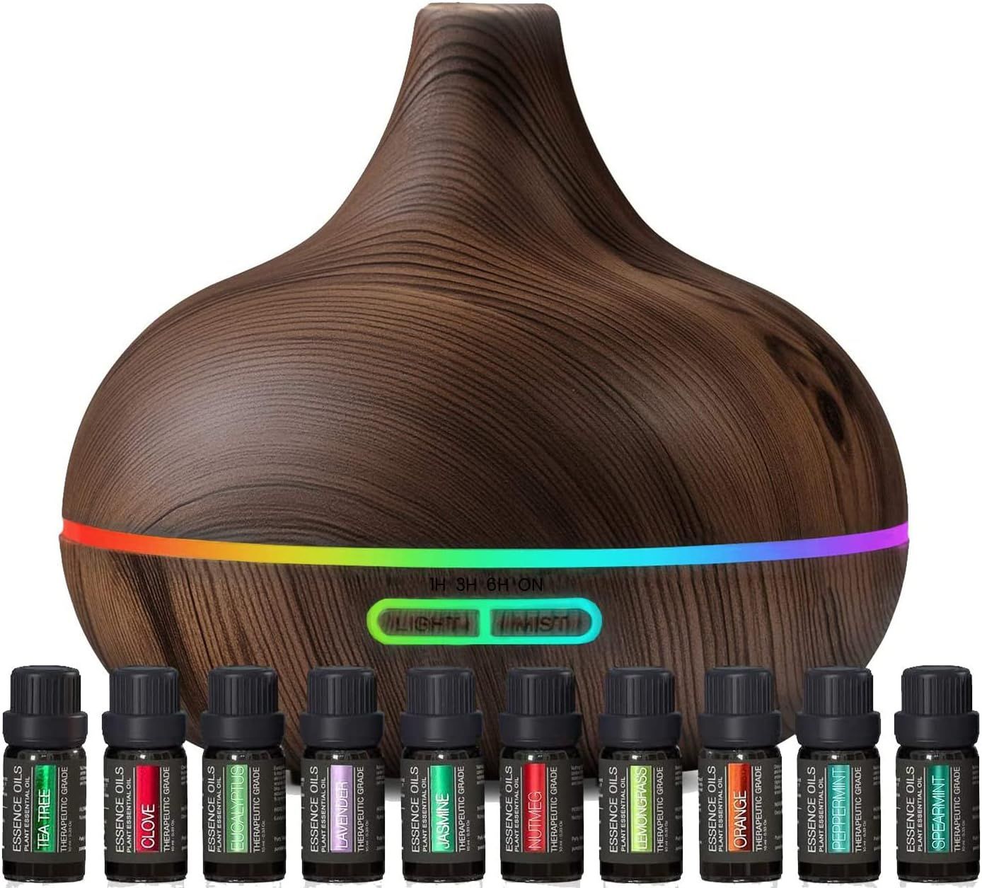 Aromatherapy Diffuser &amp; 10 PIECE Essential Oil Set